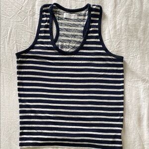Everlane Navy and White Striped Tank Top